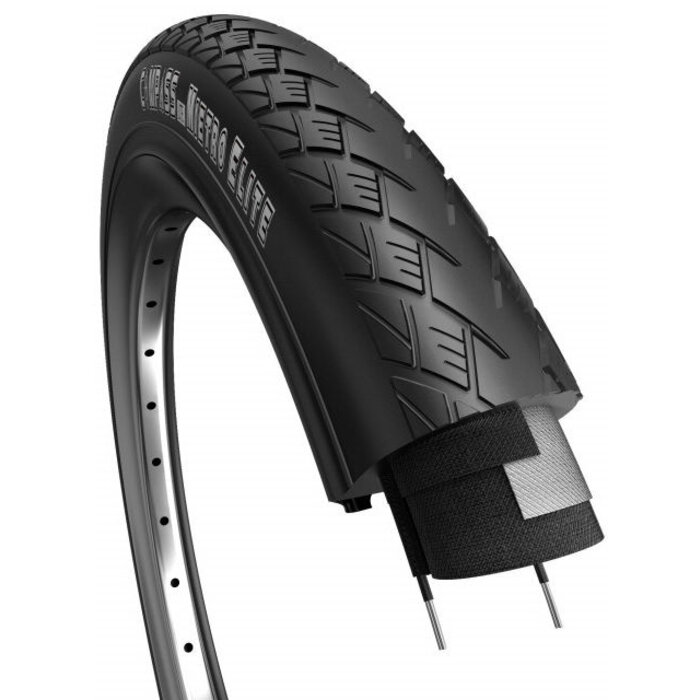 Edge Buitenband Edge Metro Tour 28 x 1 ½"/ 40-635mm - zwart met reflectie