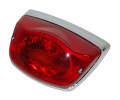 DMP Achterlicht + rand mod. orig lxv/vespa lx/vespa S chroom DMP