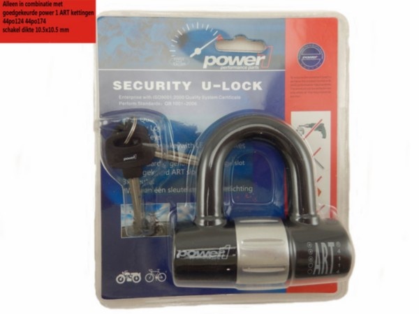 Power1 hangslot beugel art 3-sterren zwart Power1