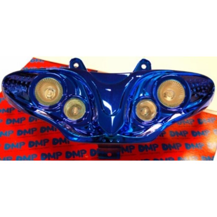koplampunit halogeen hus/run blauw chroom DMP=op=op