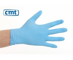 werkplaats handschoenset nitril poedervrij L blauw cmt 100pcs