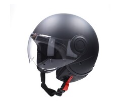 CAB Helm demi-jet E-06 keur comfort L zwart mat/zwart