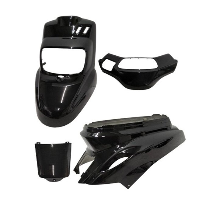 MERKLOOS Plaatwerkset - Vanaf 2004 - Yamaha - Zwart glans - MBK Booster - BW -