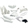 Plaatset 11-delig Edge voor Aprilia SR van bouwjaar 1997 tot 2004 - glanzend wit
