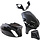 Plaatset 4-delig Edge voor Piaggio Zip/Zip 2000 2T/4T vanaf bouwjaar 2000 - metallic zwart