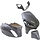 Plaatset 4-delig Edge voor Piaggio Zip/Zip 2000 2T/4T vanaf bouwjaar 2000 - anthraciet