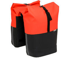 Dubbele fietstas New Looxs Nyborg 34 liter - 30 x 17 x 37cm (x2) - rood/zwart