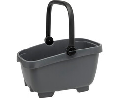 Gerecyclede (honden)fietsmand New Looxs Clipper Racktime 2.0 - anthraciet