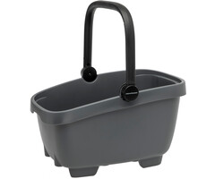 Gerecyclede (honden)fietsmand New Looxs Clipper 28 liter - 49 x 37 x 29 cm - anthraciet
