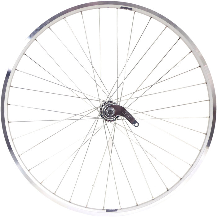 Achterwiel 28 x 1/4" ZAC 19 met favorit remnaaf - zilver