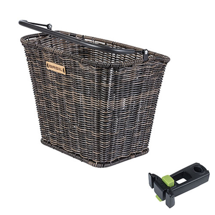 Basil Fietsmand Basil Bremen Rattan Look met KF-stuurpenhouder 27 x 35 x 29 cm - brown