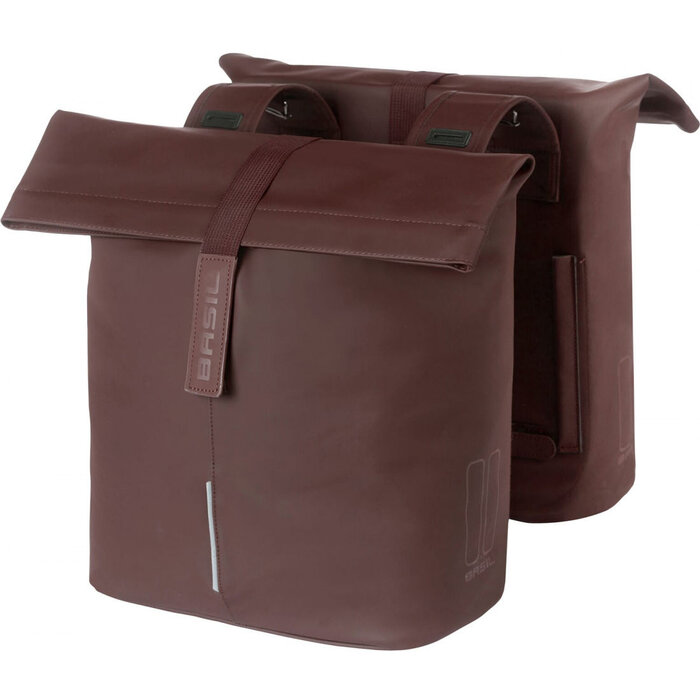 Basil Dubbele fietstas Basil City 28-32 liter 12 x 29 x 30 cm - roasted brown