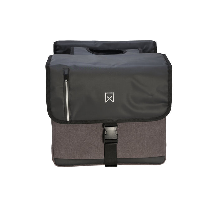 Willex Dubbele Canvas Kantoortas Grijs/Zwart