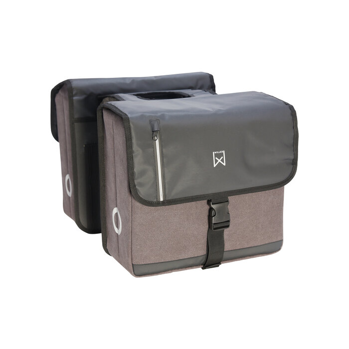 Willex Dubbele Canvas Kantoortas Grijs/Zwart