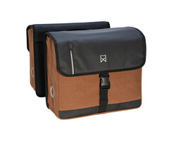 Willex Dubbele Canvas Kantoortas Bruin/Zwart 40L