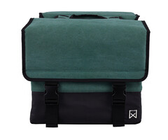 Willex Dubbele Fietstas Canvas Groen/Matzwart 57L