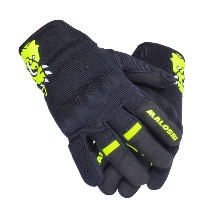 Malossi Malossi Handschoenset - Maat L - Zwart/geel - Touchscreen vingertoppen