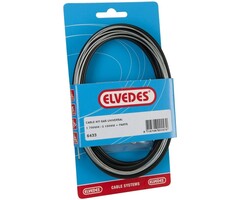 Elvedes Gaskabel elvedes lang teflon 2.25m binnen+buiten 49 draads zwart