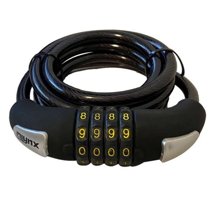 LYNX Lynx Cijferslot - Lengte 180cm - 4 cijfers - Dikte 10mm