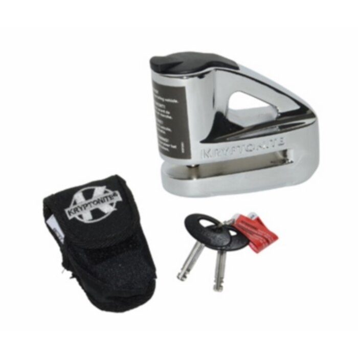 Kryptonite Kryptonite Schijfremslot 5,5mm - Chroom - Met tasje