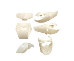 Merkloos Plaatwerkset Vivacity blank 6 delig