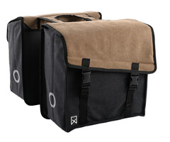 Willex Willex - Dubbele Canvas Tas 101- 38L - Bruin / Zwart