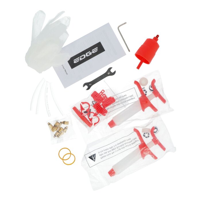 Edge Ontluchtingsset schijfrem Edge - Luxe - met metalen adapterset