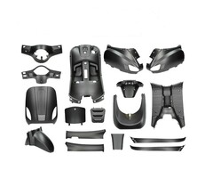 plaatwerkset (china vespa ronde koplamp) zwart mat vx50