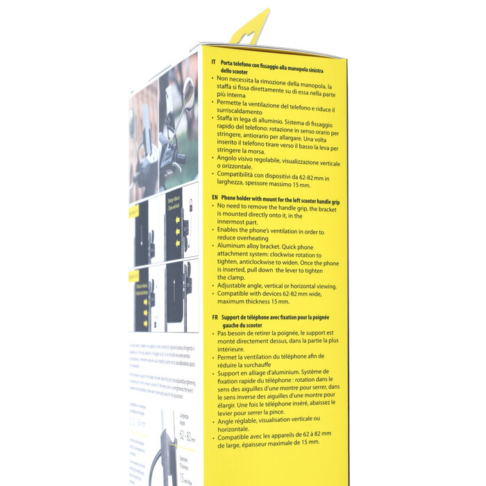 houder lampa telefoon handvatbevestiging links bromfiets, fatbike, motorfiets, scooter 91580