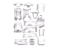 plaatwerkset (china vespa ronde koplamp) wit vx50