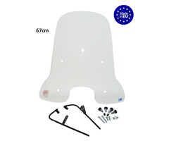 windscherm Regia met bevestigingsset hoog (made in EU) 67cm helder kymco, like