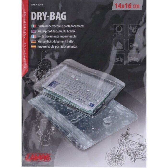 beschermhoes lampa waterproof documentenhouder 14x16 cm transparant 65364