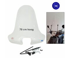 windscherm Regia met bevestigingsset (made in EU) hoog zip model China AGM 70cm helder agm SP50, BTC Streetline