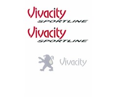 stickerset zwart/rood viva sportline