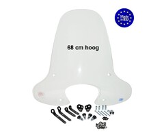 windscherm Regia met bevestigingsset hoog (made in EU) new classic bellagio/iva-firenzo/razzo-vinice/berini-classic/gt- 68cm helder agm LX