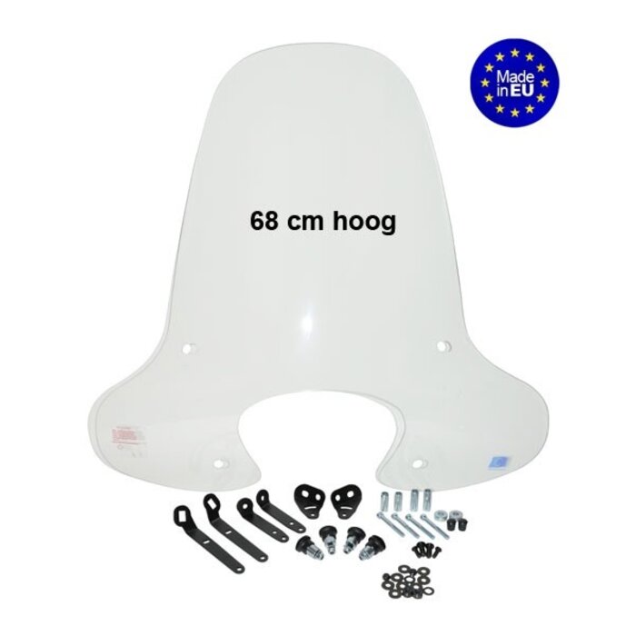 windscherm Regia met bevestigingsset hoog (made in EU) new classic bellagio/iva-firenzo/razzo-vinice/berini-classic/gt- 68cm helder agm LX