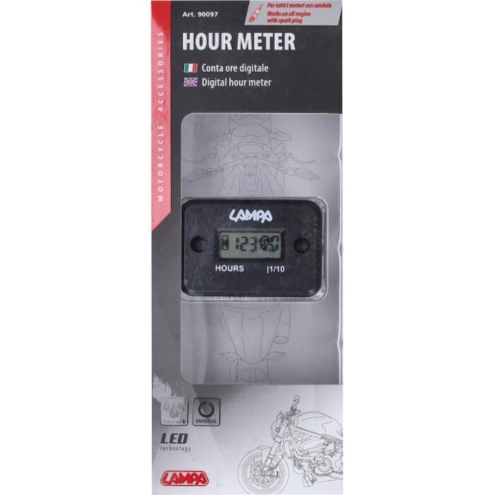 tijdklok lampa digitaal urenteller zwart 90097