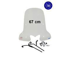 windscherm Regia met bevestigingsset (made in EU) hoog 67cm helder kymco, people-s