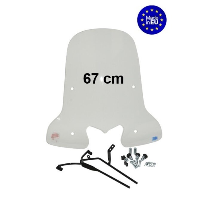 windscherm Regia met bevestigingsset (made in EU) hoog 67cm helder kymco, people-s