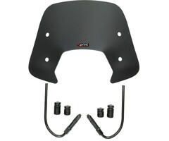 windscherm Regia met bevestigingsset laag (made in EU) zwart mat sprint