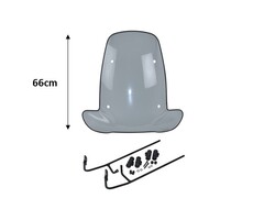 windscherm Peugeot origineel met bevestigingsset hoog o.t. 66cm smoke viva 745421