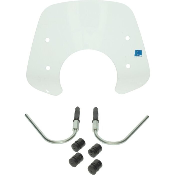 windscherm Regia met bevestigingsset laag euro-5 (made in EU) helder gts 125cc, gts 250cc, gts 300 HPE