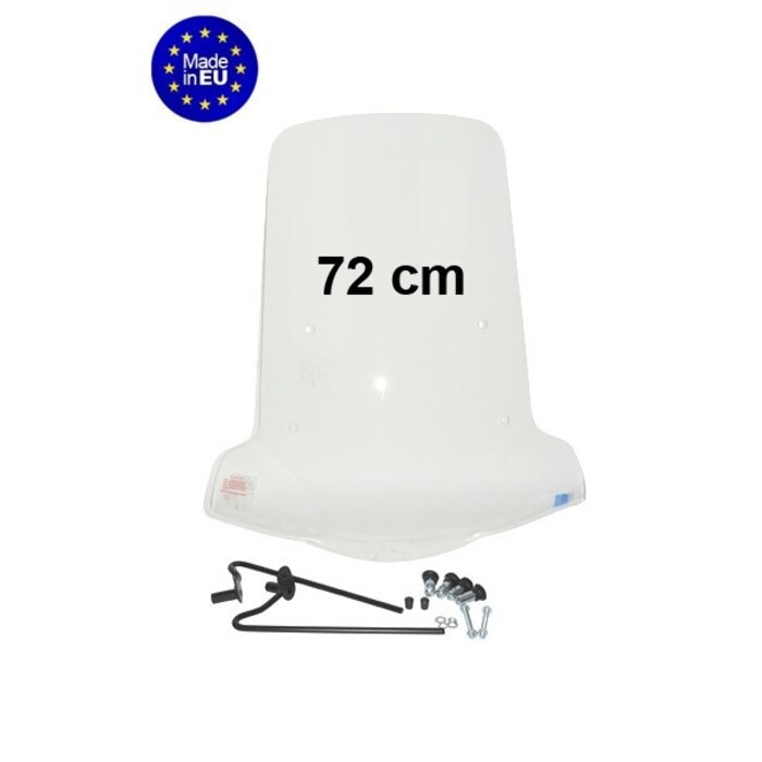 windscherm Regia met bevestigingsset (made in EU) hoog v.a. 2013 72cm helder neo 4t UBS-rem
