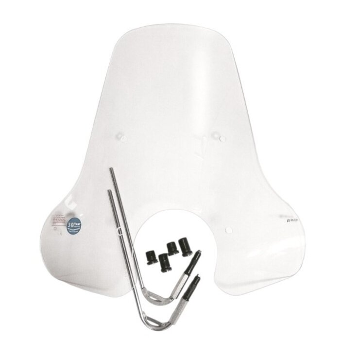 windscherm Regia met bevestigingsset hoog (made in EU) >2024 transparant gts 250cc, gts alle mod., gts super 300cc