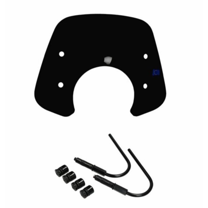 windscherm Regia met bevestigingsset laag euro-5 (made in EU) glans zwart gts 125cc, gts 250cc, gts 300 HPE