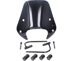 windscherm Regia met bevestigingsset laag (made in EU) voor 72085 30cm zwart glans zip2000