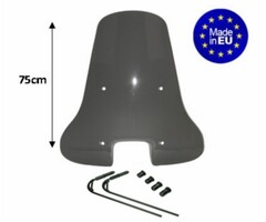 windscherm Regia met bevestigingsset hoog (made in EU) 75cm smoke vespa S