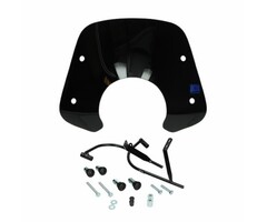 windscherm Regia met bevestigingsset laag (made in EU) zwart glans fiddle 2