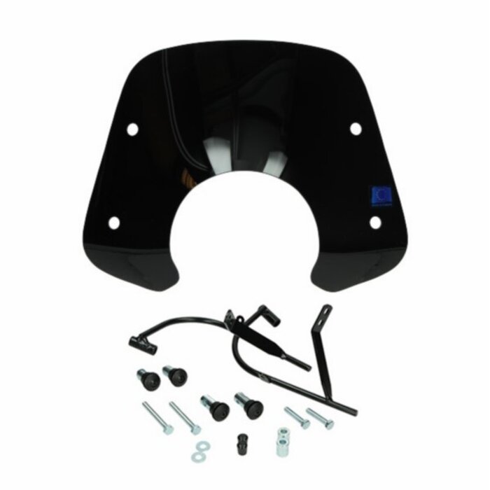 windscherm Regia met bevestigingsset laag (made in EU) zwart glans fiddle 2