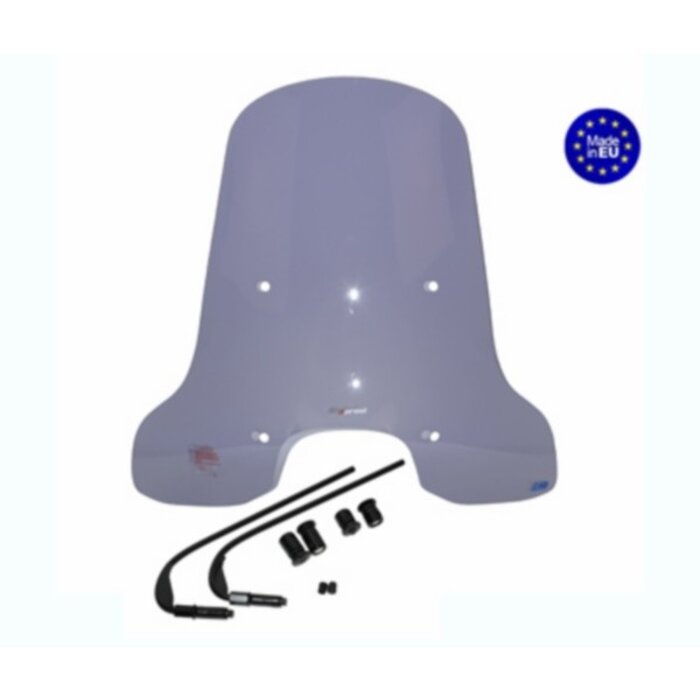 windscherm Regia met bevestigingsset hoog origineel model 70cm smoke sprint